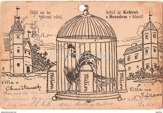 Villa v Ohnistanec - Ohnistany - Villa na Sazave - old postcard - Czech Republic - used - JH Postcards