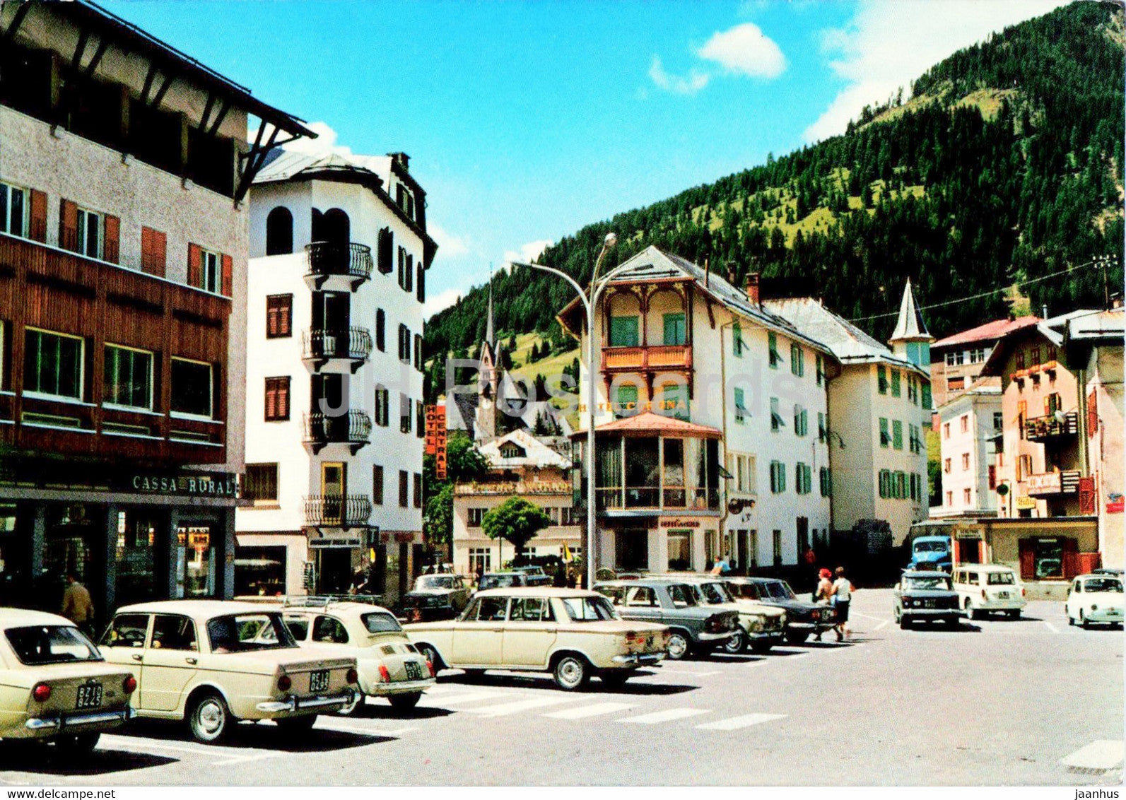 Moena 1200 m - Dolomiti - car Fiat - 1972 - Italy - used - JH Postcards
