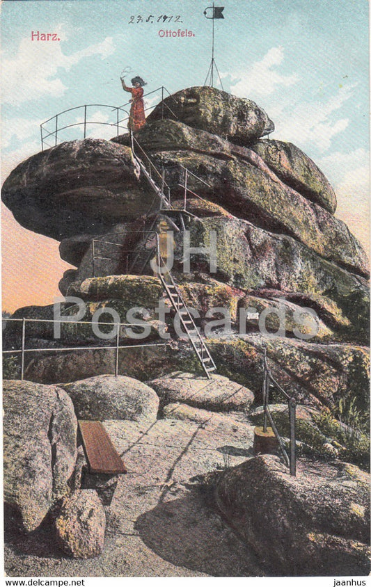 Harz - Ottofelsen - 216 - old postcard - 1912 - Germany - unused - JH Postcards