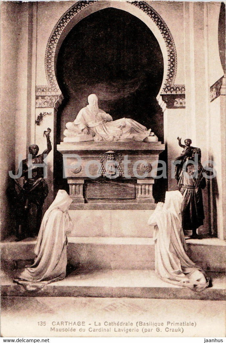 Carthage - La Cathedrale - Mausolee du Cardinal Lavigerie - cathedral - 135 - old postcard - Tunisia - unused - JH Postcards