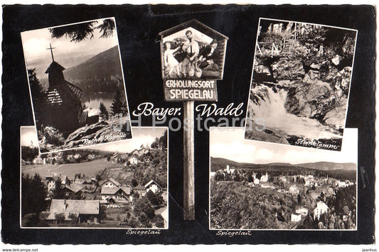 Erholungsort Spiegelau - Bayer Wald - Rachel Kapelle - Steinklamm - Spiegelau - 1964 - Germany - used - JH Postcards