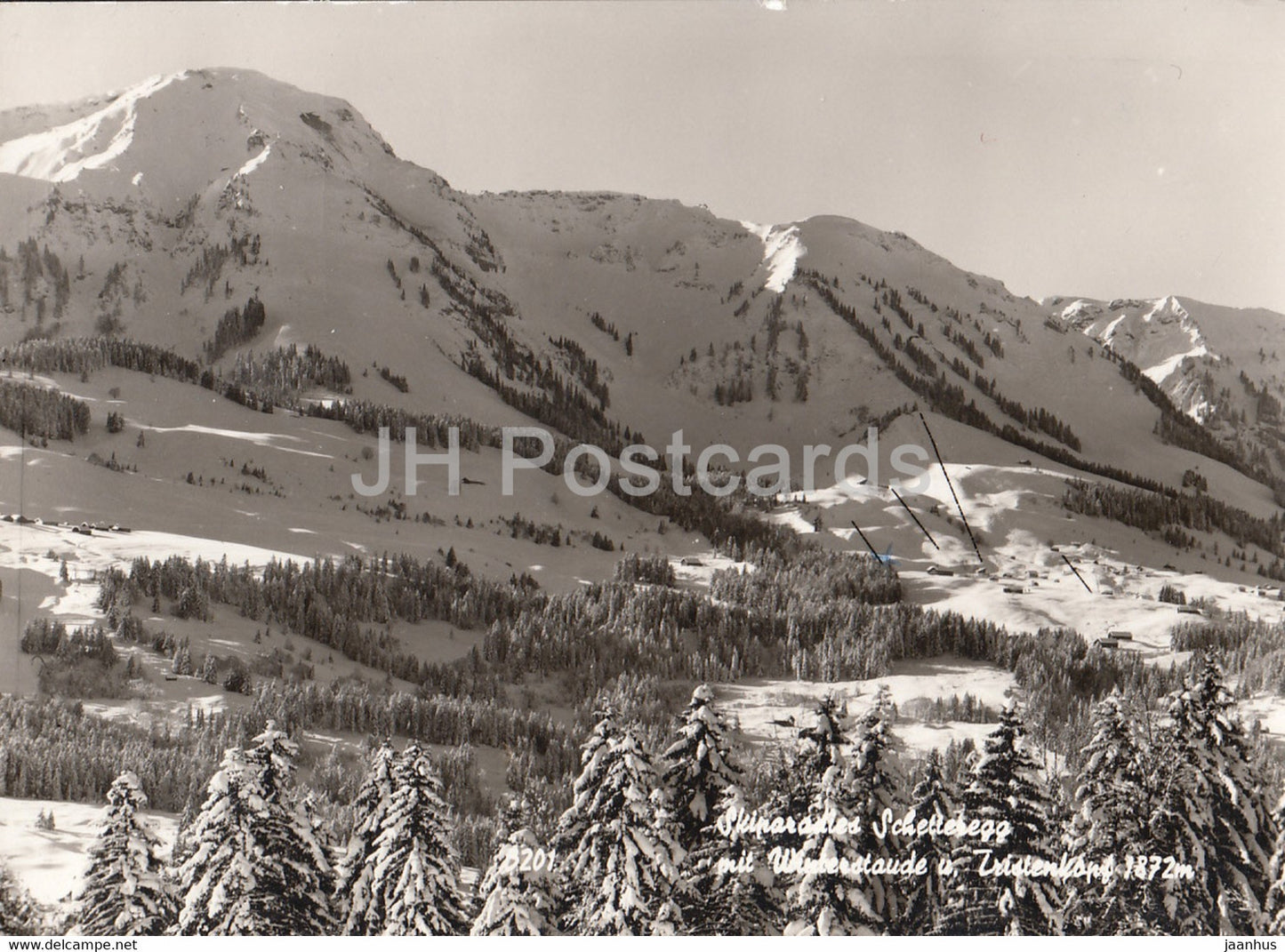 Skiparadies Schetteregg mit Winterstaude u Tristenkopf 1872 m - 1972 - Austria - used - JH Postcards