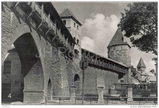 The city wall behind the former Mihkli monastery - Old Town - Towers of Tallinn - Tallinn - 1972 - Estonia USSR - unused - JH Postcards