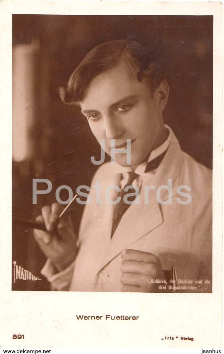 German actor Werner Fuetterer - Kubinka - Film - Movie - 591 - Germany - old postcard - used - JH Postcards