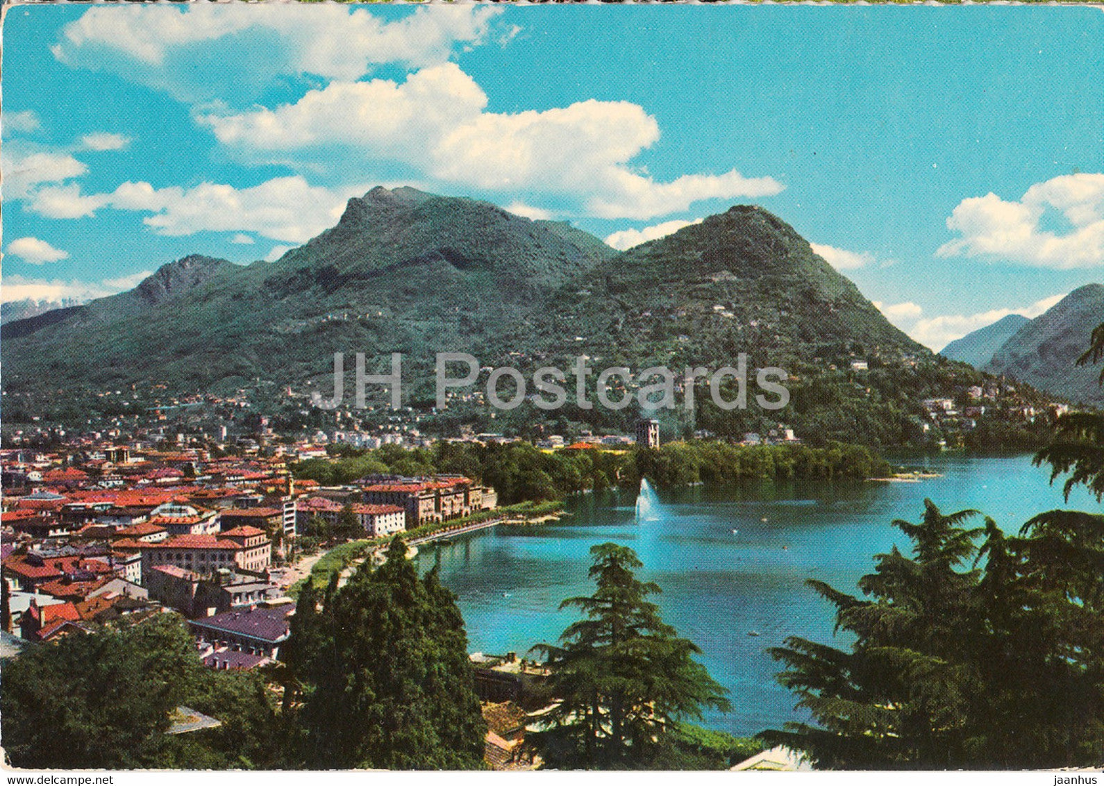 Lugano - Il Lungolago ed il Monte Bre - 17643 - 1980 - Switzerland - used - JH Postcards