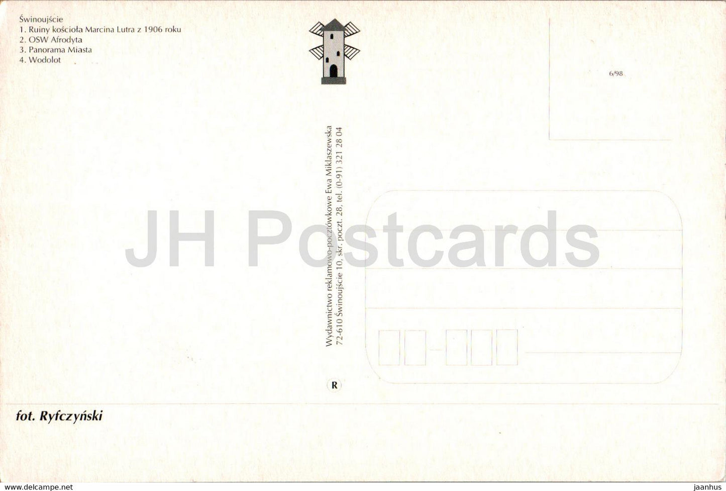 Swinoujscie - OSW Afrodyta - Panorama Miasta - Wodolot - ship - boat - multiview - Poland - unused