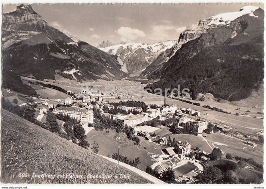 Engelberg mit Hahnen Spannorter und Titlis - 505 - Switzerland - unused - JH Postcards
