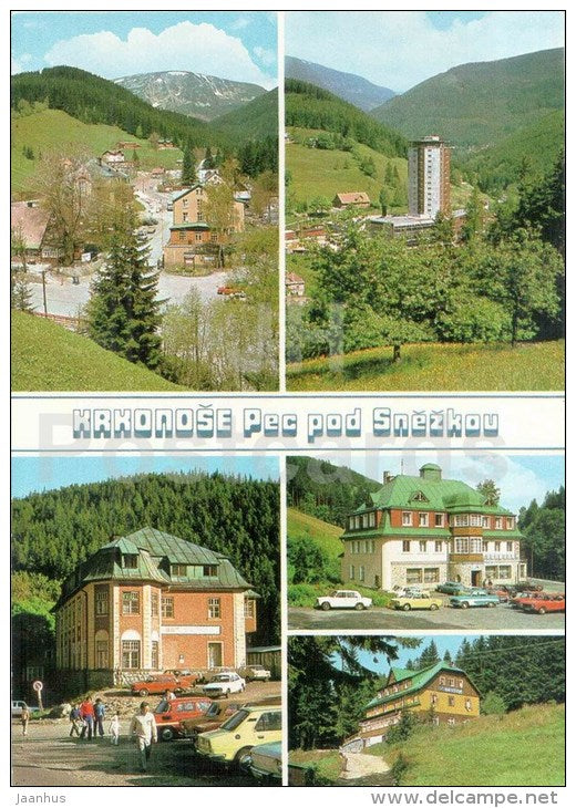 Pec pod Snezkou - hotel Horec - cafe - Devin cottage - Czechoslovakia - Czech - unused - JH Postcards