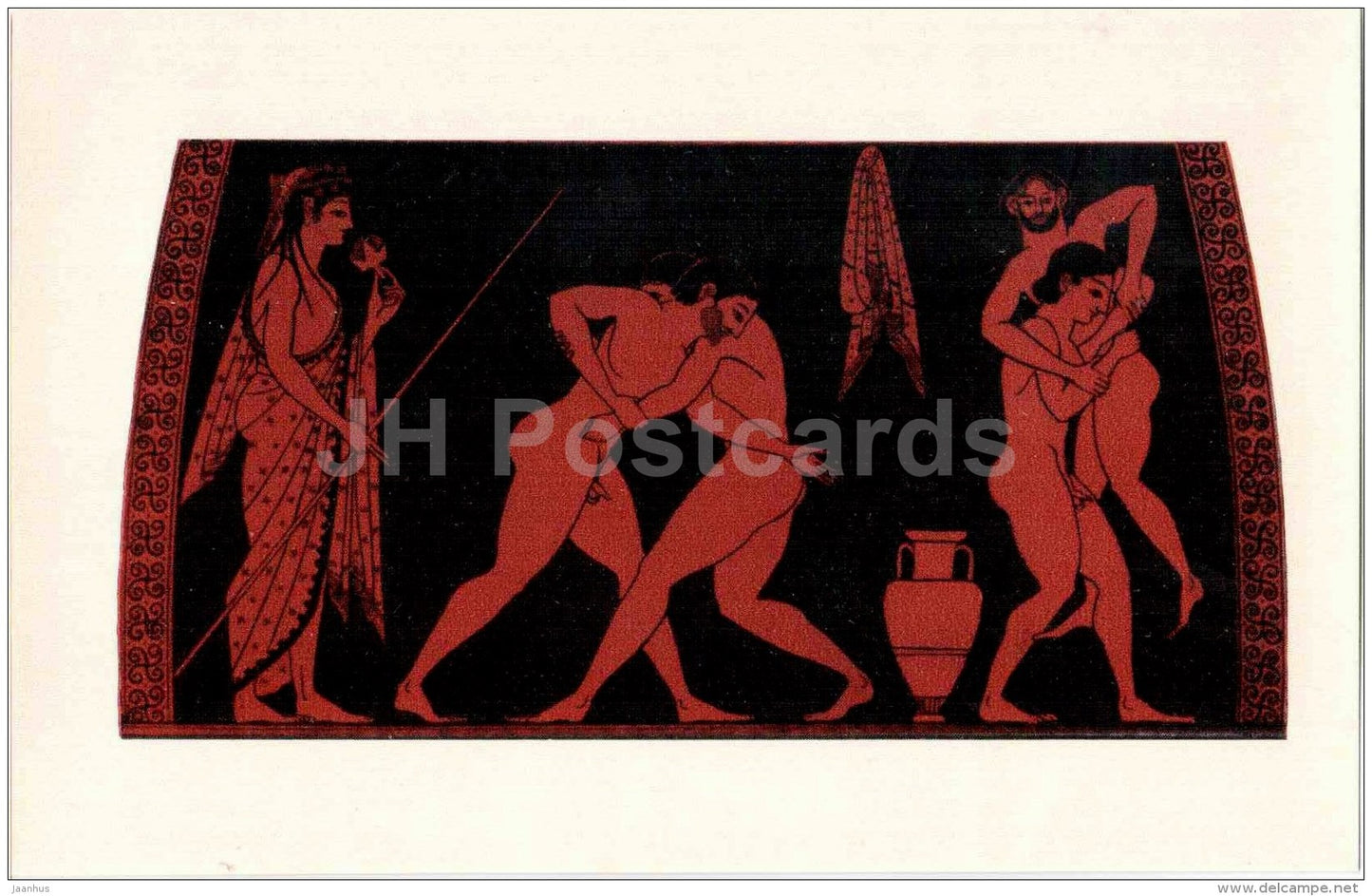 Training of Wrestlers . Amphora . 6. century BC - Games in Ancient Olympia - Greece - 1972 - Russia USSR - unused - JH Postcards