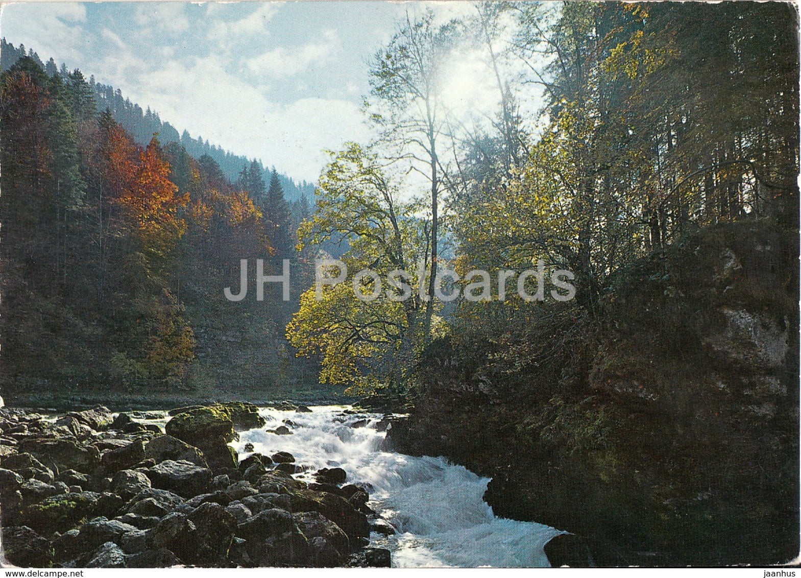 Lumieres et Couleurs sur le Doubs - Les Rapides - 1971 - France - used - JH Postcards