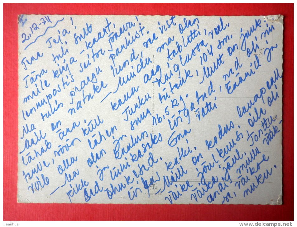 illustration by Escama -boy and girl - Finland - circulatd in Finland in 1974 - JH Postcards