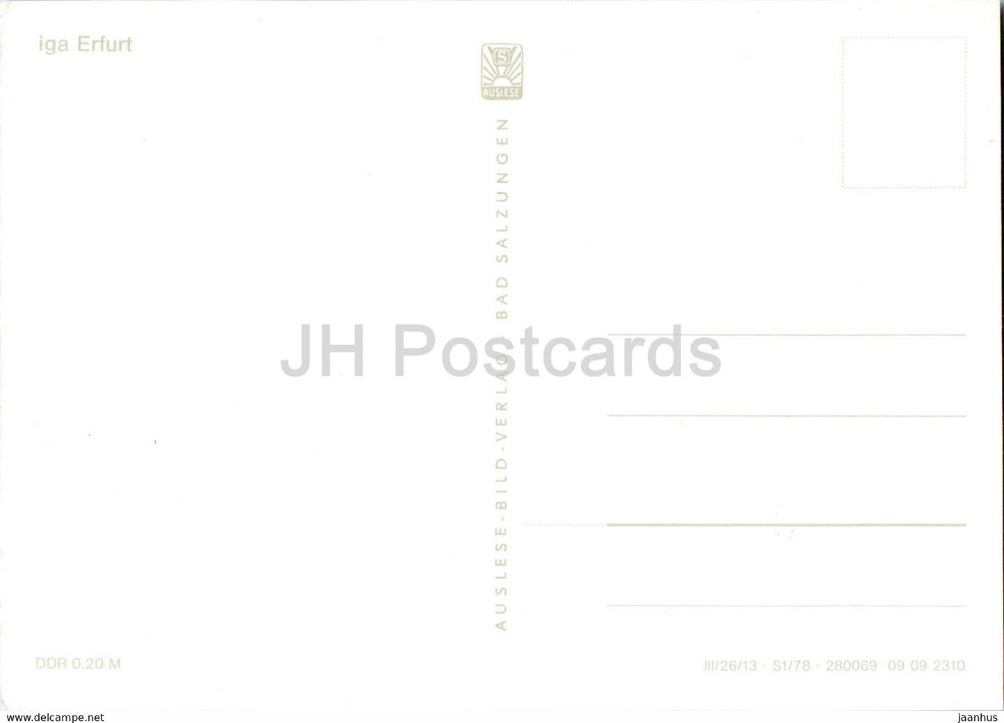 Iga Erfurt - Germany DDR - unused