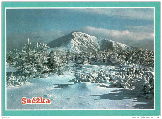 Snezka mountain - Krkonose - highest peak of the Giant Mountain - Czechoslovakia - Czech - unused - JH Postcards