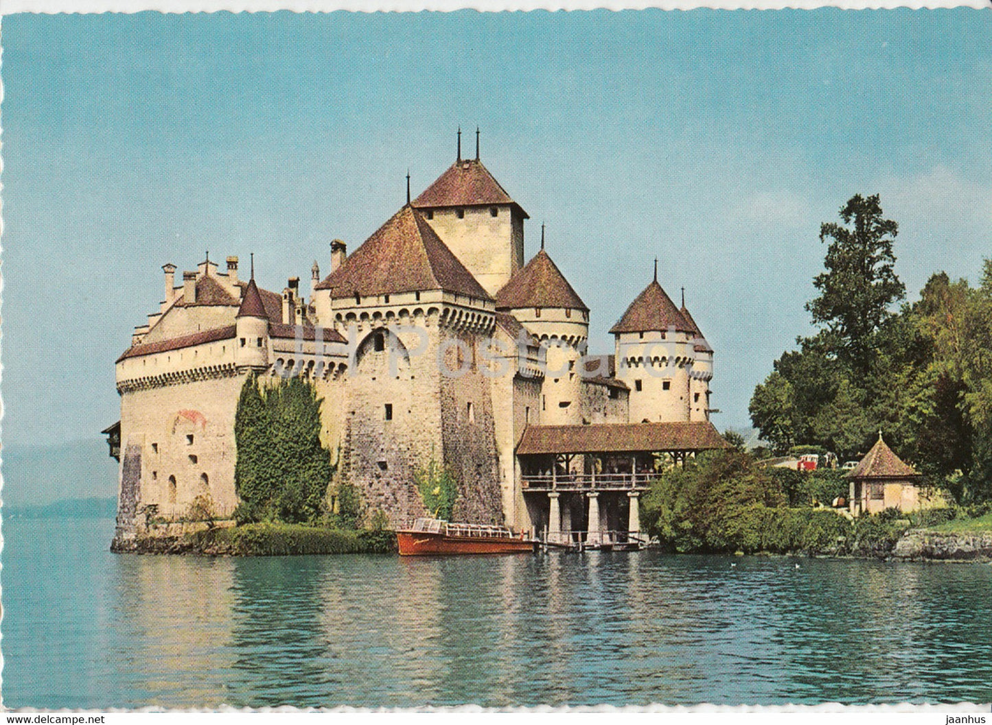 Montreux - Chateau de Chillon - castle - Switzerland - unused - JH Postcards