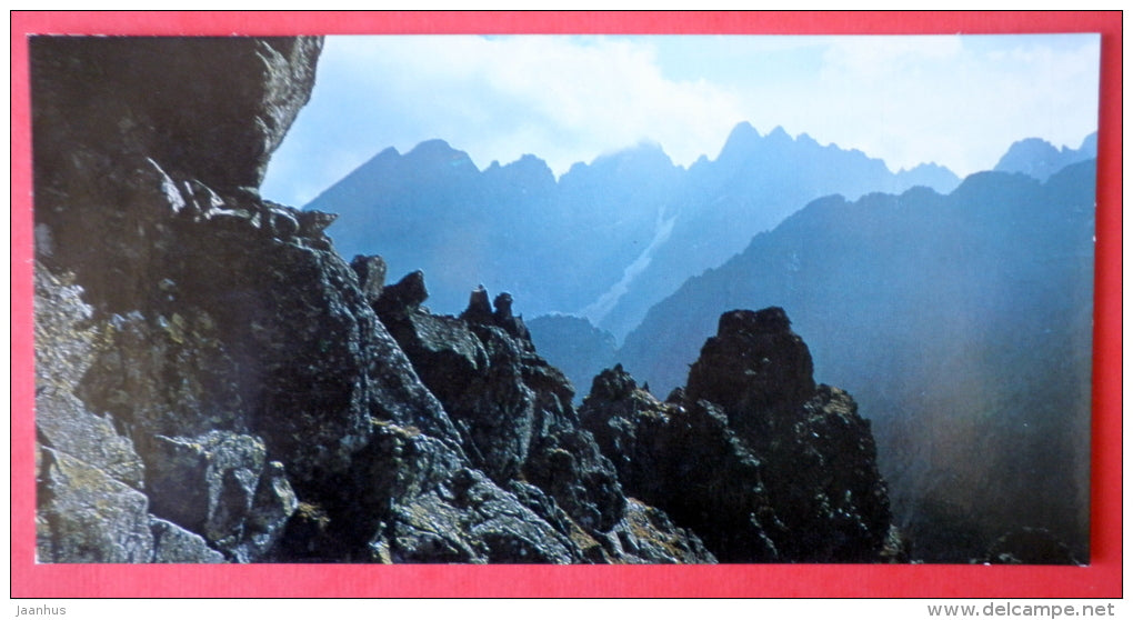 Lomnicke and Koloveho peaks - Tatra Mountains - Tatra Poetry - Czech Republic - Czechoslovakia - unused - JH Postcards