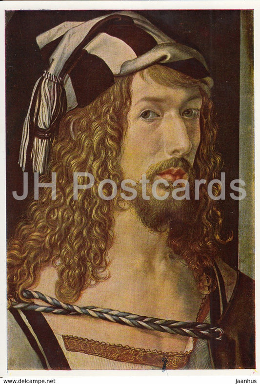 painting by Albrecht Durer - Selbstbildnis - Self Portrait - 634 - German art - Germany - unused - JH Postcards