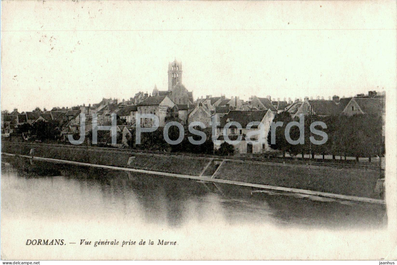 Dormans - Vue generale prise de la Marne - old postcard - 1917 - France - used - JH Postcards