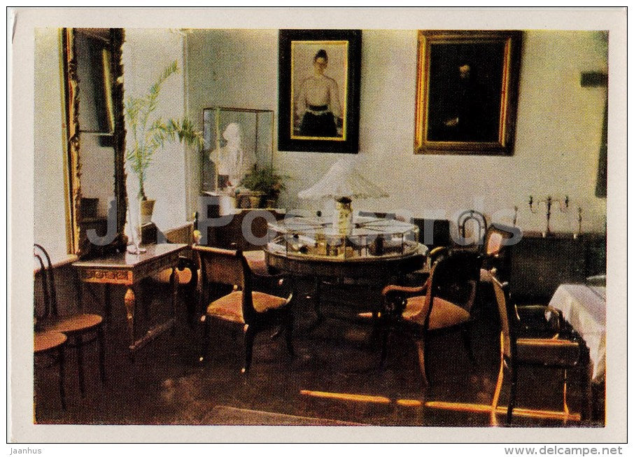 corner in a hall - Russian writer Leo Tolstoy House Museum - Yasnaya Polyana - 1963 - Russia USSR - unused - JH Postcards