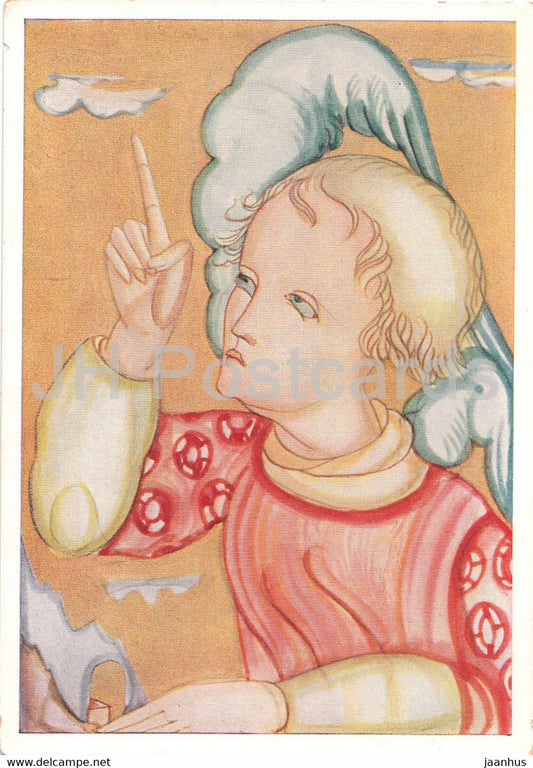 painting by Ruth Schaumann - Auferstehungsengel - angel - 1548 - German art - Germany - unused - JH Postcards