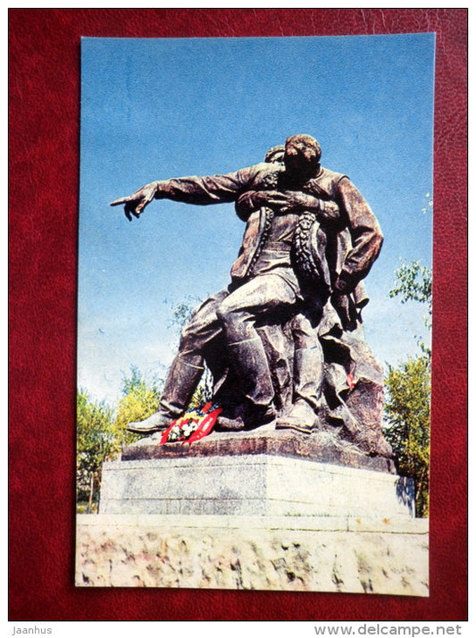 sculpture - memorial - battle of Stalingrad - Mamayev Kurgan - Volgograd - 1968 - Russia USSR - unused - JH Postcards