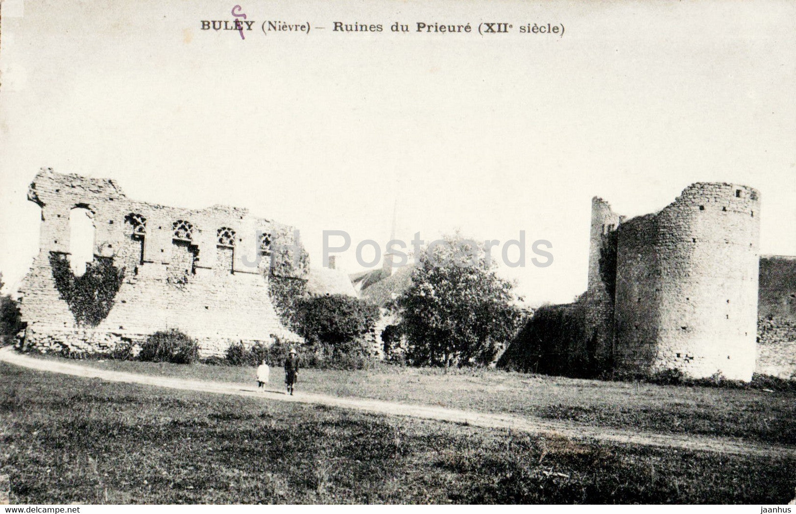 Buley - Bulcy - Ruines du Prieure - old postcard - France - used - JH Postcards