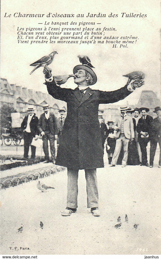 Paris - Le Charmeur d'oiseaux au Jardin des Tuileries - old postcard - France - unused - JH Postcards