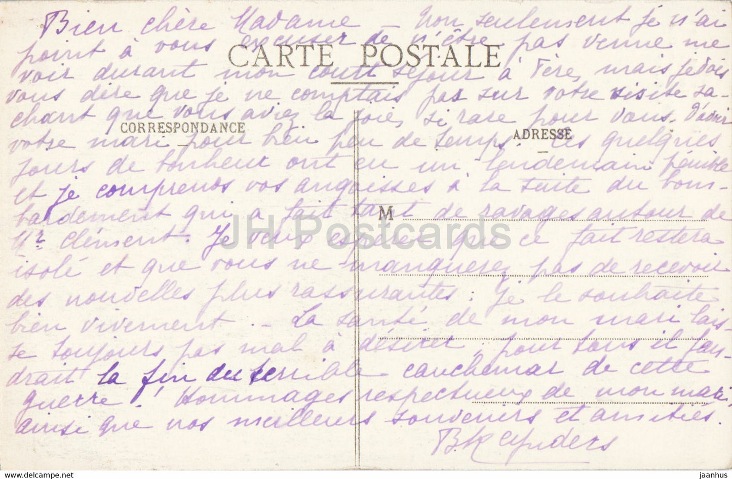 Dijon - Jacquemart Horloge de l'Eglise Notre Dame - carte postale ancienne - 1916 - France - occasion
