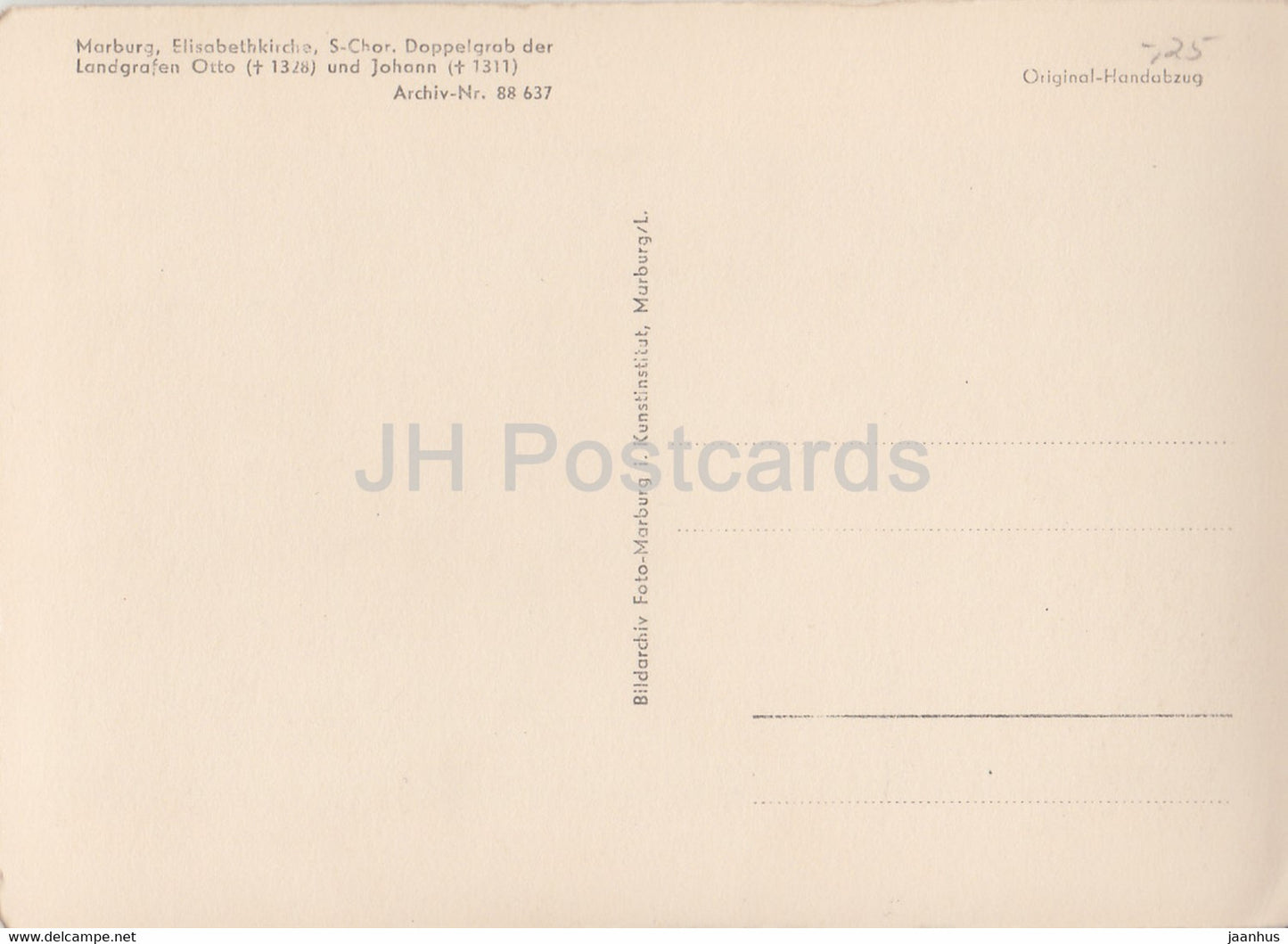 Marburg - Elisabethkirche - S-Chor - Doppelgrab der Landgrafen Otto und Johann - Deutschland - unbenutzt