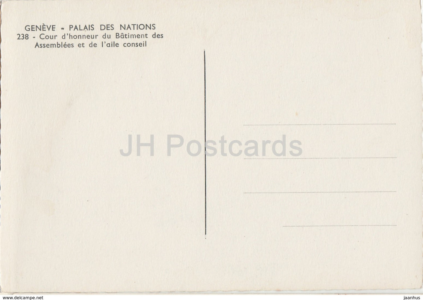Geneve - Geneva - Palais des Nations - Cour d'honneur du Batiment des Assemblees - 238 - Switzerland - unused