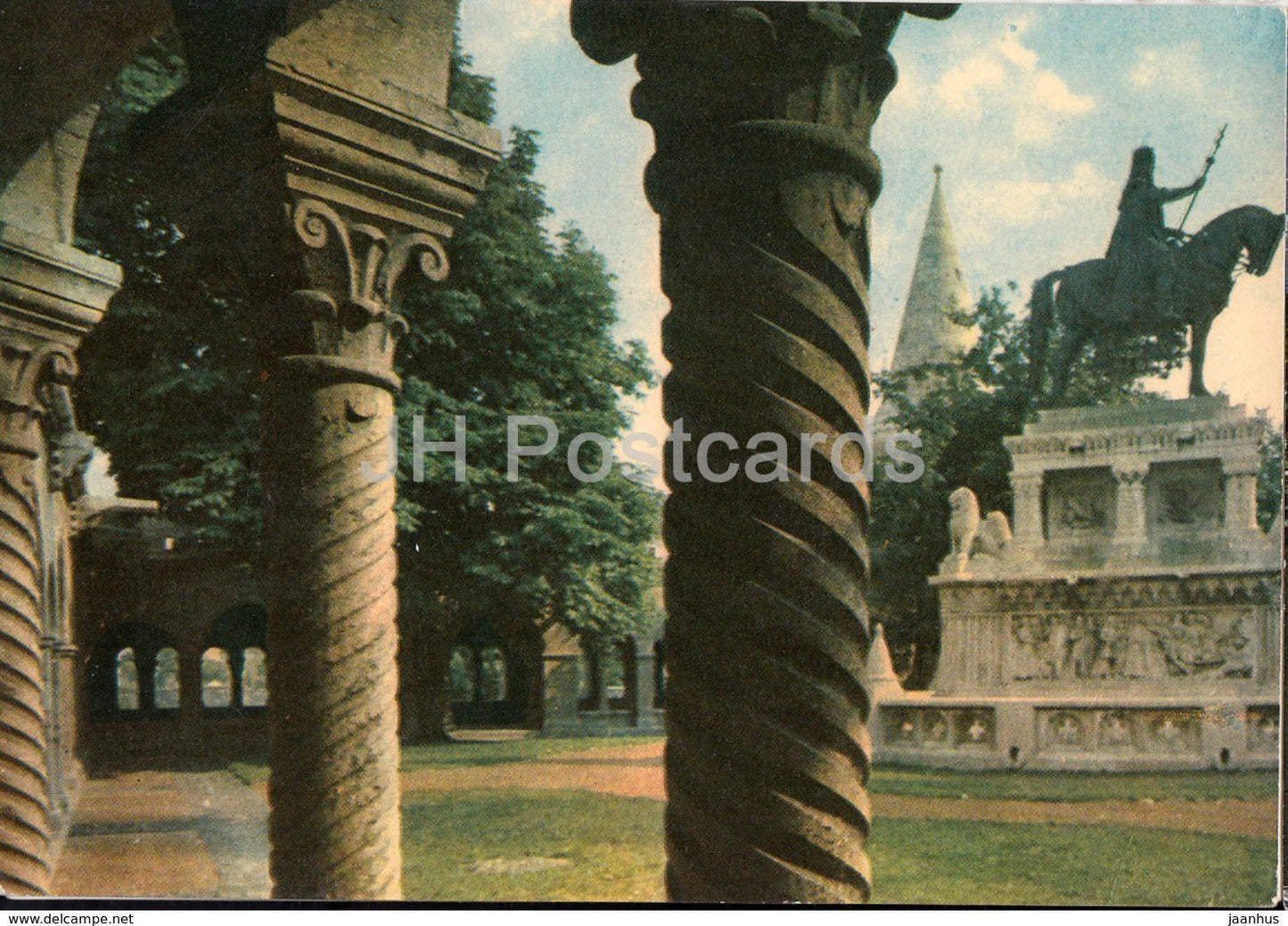 Budapest - Saint Stephen statue - 1960s - Hungary - used - JH Postcards