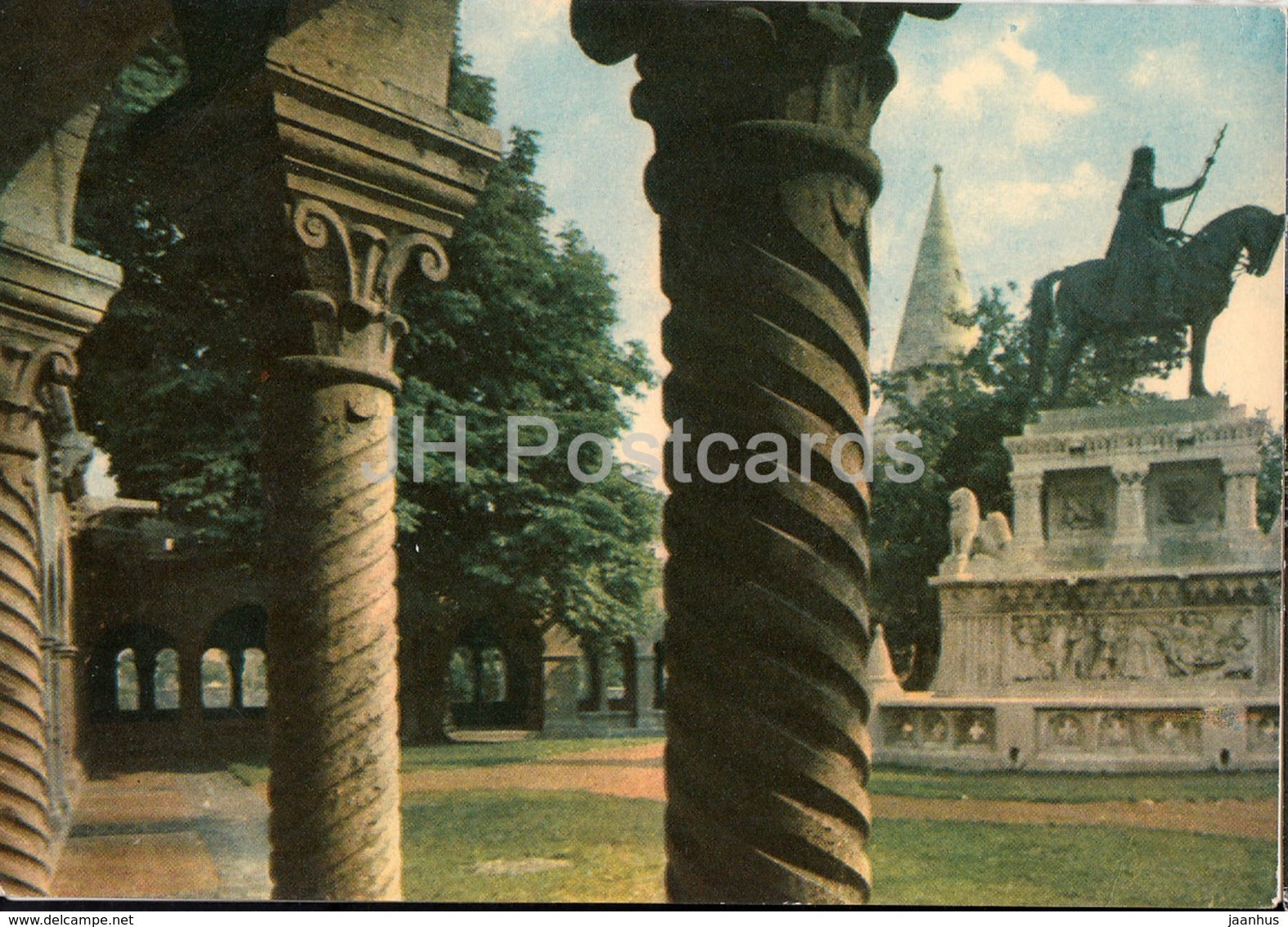 Budapest - Saint Stephen statue - 1960s - Hungary - used - JH Postcards