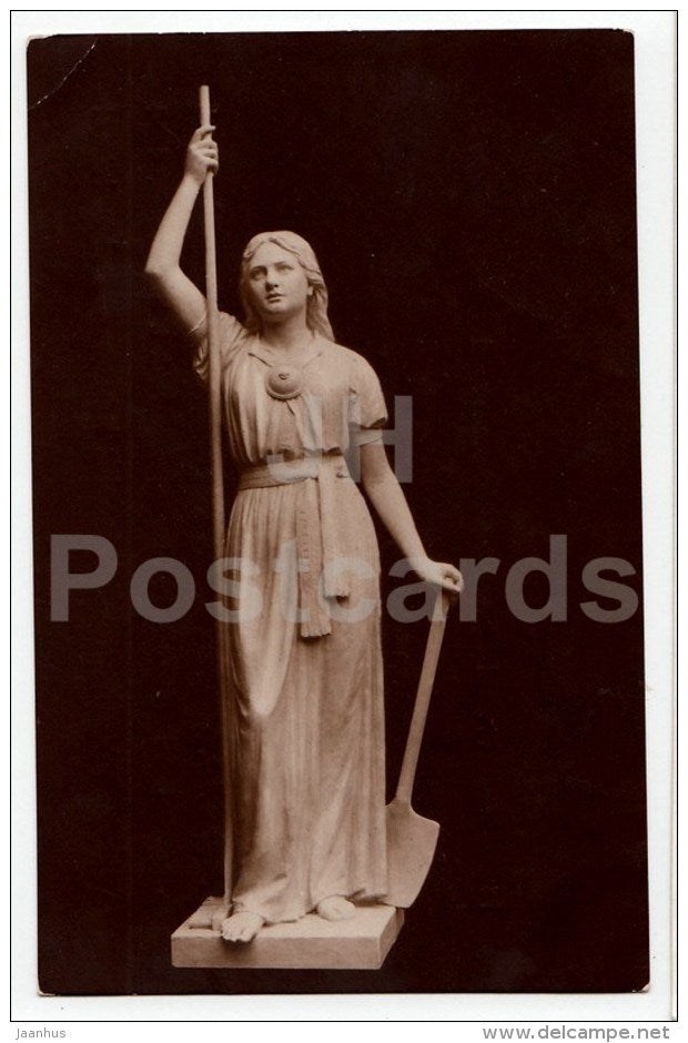 sculpture by A. Weizenberg - woman - Estonian art - 1920s - Estonia - unused - JH Postcards