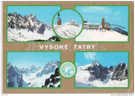 Mala Studena valley - cable car - hotel Encian - Lomnicky - High Tatras - Vysoke Tatry - Czechslovakia - Slovakia - used - JH Postcards