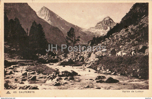 Cauterets - Valle de Lutour - 103 - old postcard - 1938 - France - used - JH Postcards