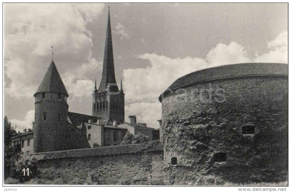 Fat Margaret and Stolting towers - Old Town - Towers of Tallinn - Tallinn - 1972 - Estonia USSR - unused - JH Postcards