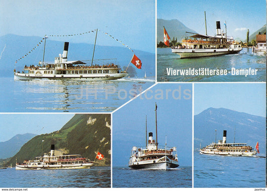 Vierwaldstattersee - Dampfer Schiller - Gallia - Unterwalden - Uri - passenger ship - steamer - Switzerland - used - JH Postcards