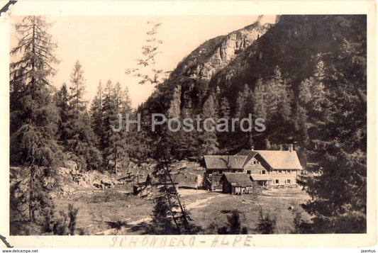 Unterkunftshaus Schonbergalpe - Dachstein Rieseneishohle bei Obertraun - 68 - old postcard - Austria - unused - JH Postcards