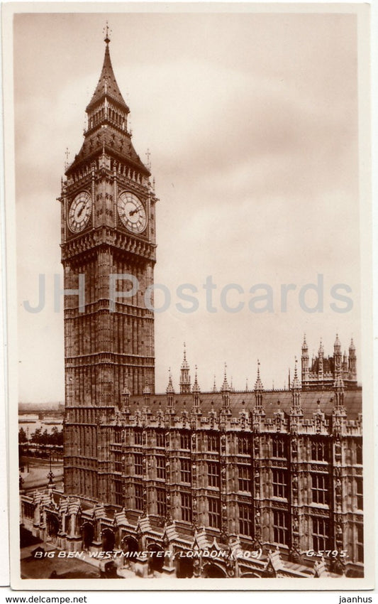 London - Big Ben - Westminster - G. 5795 - United Kingdom - England - unused - JH Postcards