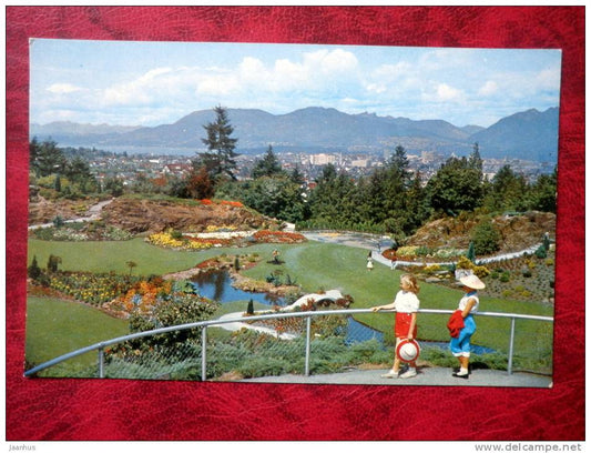 Sunken Gardens in Queen Elizabeth Park - Vancouver - British Columbia - Canada - used - JH Postcards