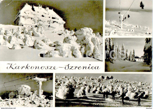 Karkonosze - Schronisko PTTK - Wyciag krzeselkowy - Hala Szrenicka - multiview - Poland - used - JH Postcards