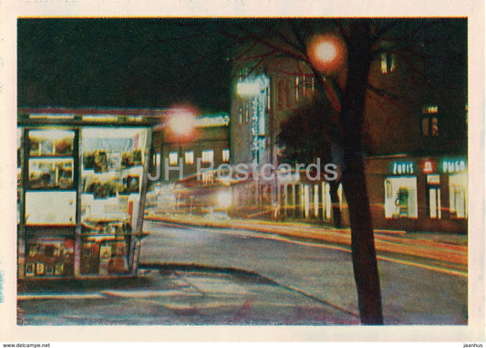 Kaunas - Laisve Avenue at Night - 1965 - Lithuania USSR - unused - JH Postcards