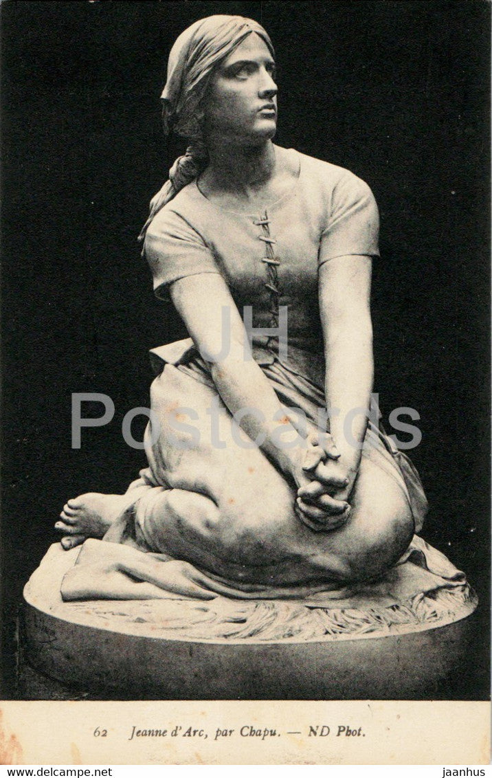 Jeanne d'Arc - par Chapu - sculpture - 62 - old postcard - France - unused - JH Postcards