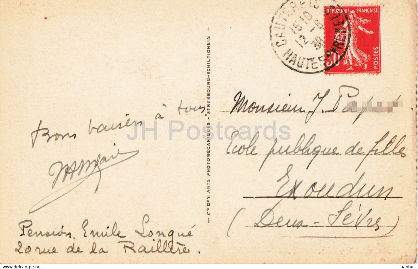 Cauterets - Valle de Lutour - 103 - alte Postkarte - 1938 - Frankreich - gebraucht