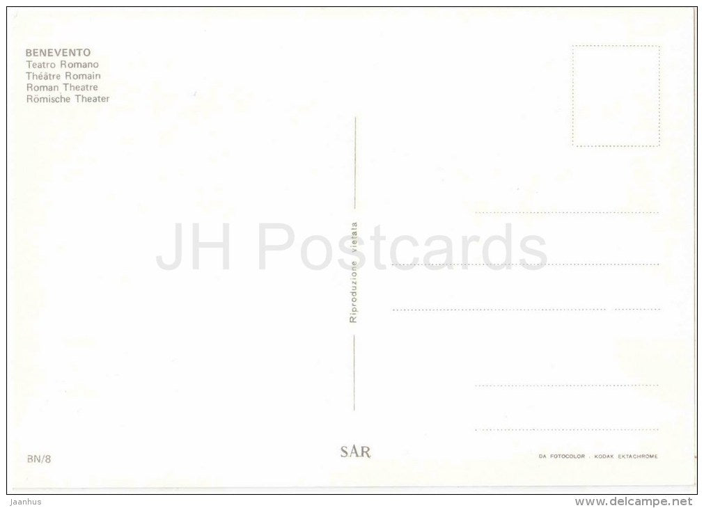 Teatro Romano - Benevento - Campania - BN/8 - Italia - Italy - unused - JH Postcards