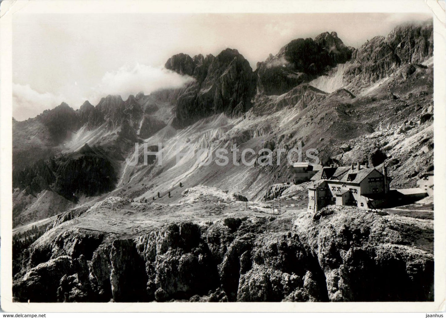 Gruppo del Catinaccio - Rifugi Vaiolet e Preuss - Passo delle Cigolade - old postcard - 1950 - Italy - used - JH Postcards
