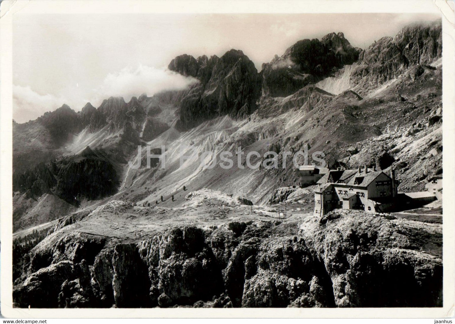 Gruppo del Catinaccio - Rifugi Vaiolet e Preuss - Passo delle Cigolade - old postcard - 1950 - Italy - used - JH Postcards