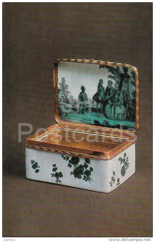 Snuff-Box , 1750s - Imperial Russian Porcelain Factory - Russian Snuff-Boxes in Hermitage - 1985 - Russia USSR - unused - JH Postcards