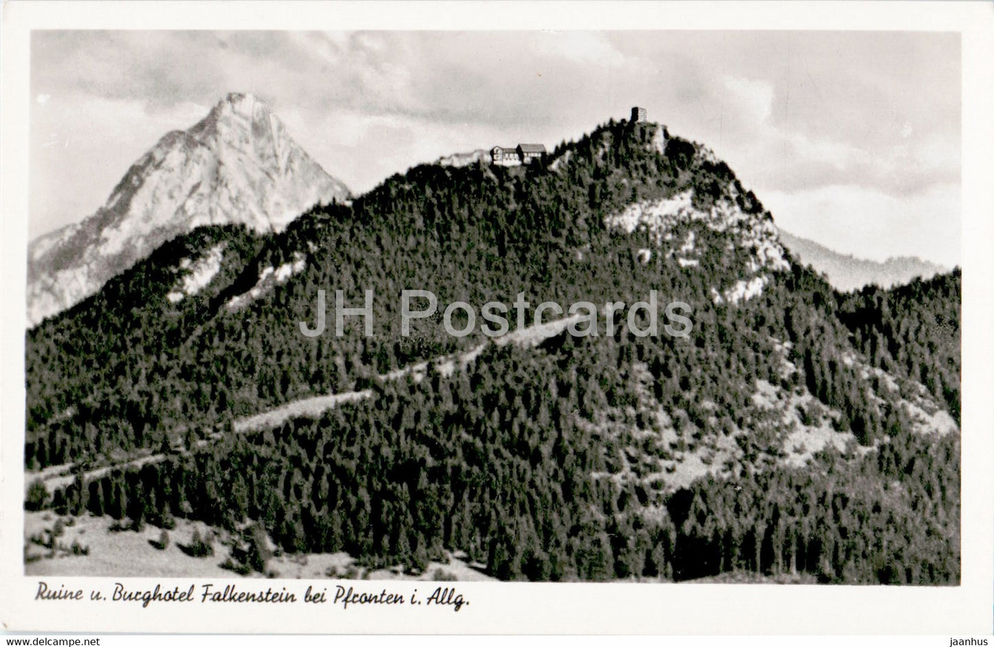 Ruine u Burghotel Falkenstein bei Pfronten i Allg - Saulink - old postcard - Germany - unused - JH Postcards