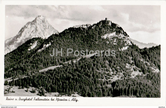 Ruine u Burghotel Falkenstein bei Pfronten i Allg - Saulink - old postcard - Germany - unused - JH Postcards