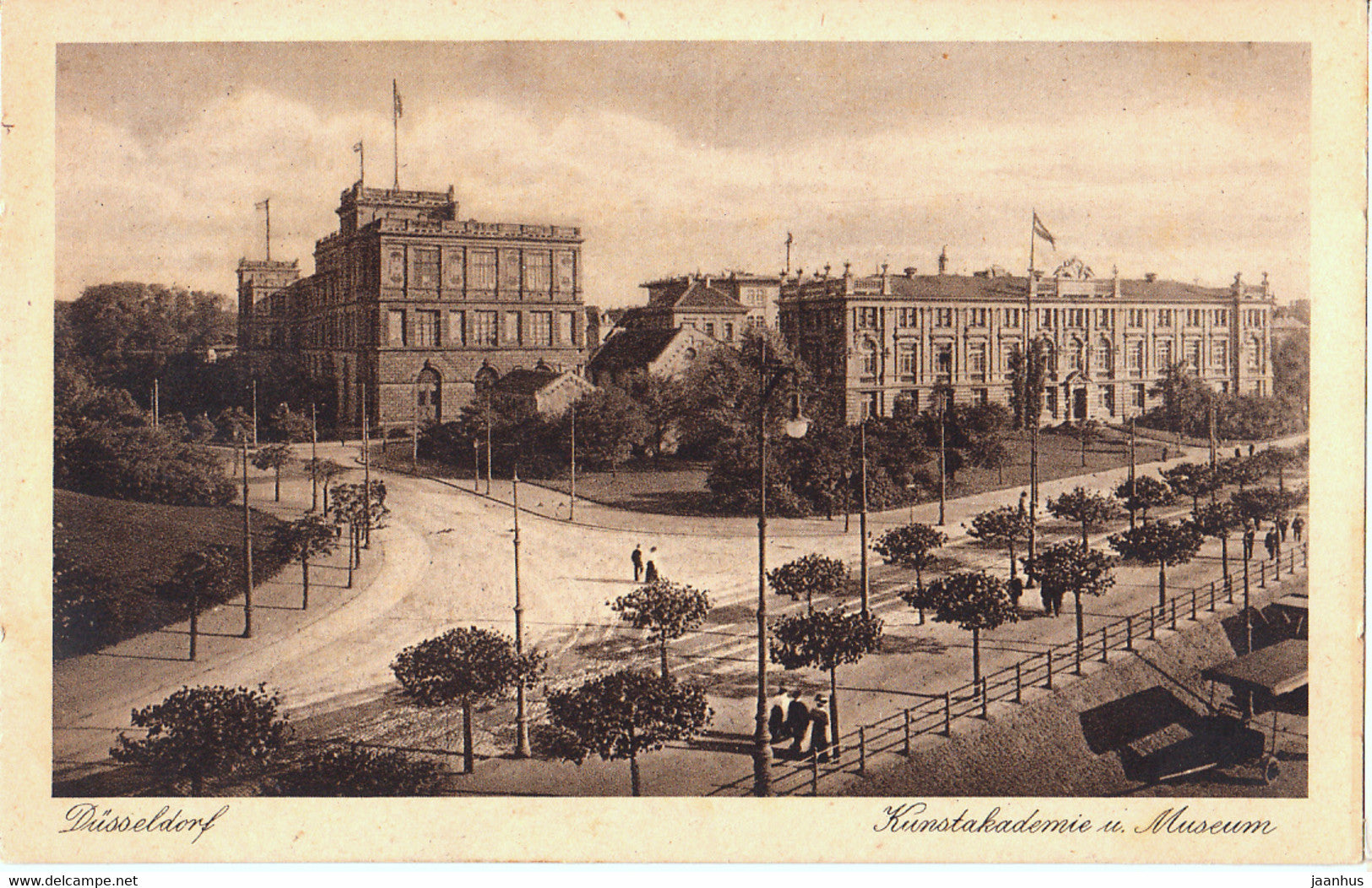 Dusseldorf - Kunstakademie u Museum - old postcard - 324 - Germany - unused - JH Postcards